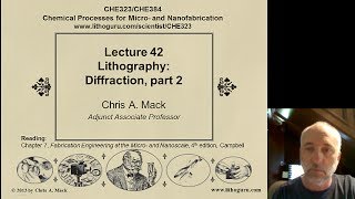 Lecture 42 CHE 323 Lithography Diffraction part 2 [upl. by Aryahay738]