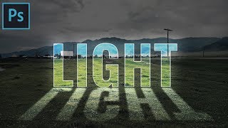 Photoshop Tutorial  Glowing Light Text Effect [upl. by Dayle]