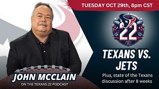 Texans Vs Jets PREVIEW Diggs out for the season with John McClain Texans 22 Podcast [upl. by Ecirbaf854]