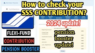 HOW TO CHECK SSS CONTRIBUTION FLEXIFUND and PENSION BOOSTER [upl. by Colt]