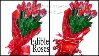 DIY  How To Make Edible Hershey Kisses Rose Bouquet  Valentines Day [upl. by Arza]