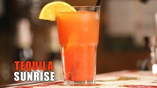 How to make Tequila Sunrise Drink  Easy Cocktail Recipe  Tequila Shots [upl. by Von]