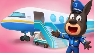 Airplane Safety Tips  Police Rescue  Cartoons for Kids  Sheriff Labrador [upl. by Dnalor]