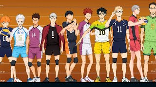 Haikyuu Players Height Comparison [upl. by Colet257]