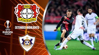 Bayer Leverkusen vs Qarabağ Extended Highlights  UEL Group Stage MD 3  CBS Sports Golazo [upl. by Cleary]