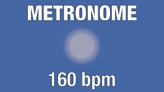 160 BPM Metronome  Audio  Visual [upl. by Modnar]