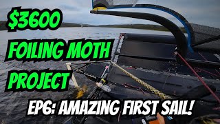 3600 Foiling Moth Sailboat Project EP6 Amazing First Sail no music pure sailing [upl. by Novets]