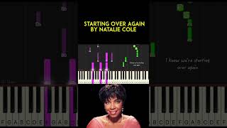 Starting Over Again by Natalie Cole piano cover  sheet music amp lyrics [upl. by Kenzi]