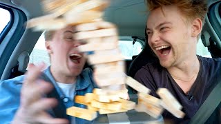 Vi spelar JENGA i bilen med straff [upl. by Ytnom]