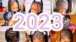 🔥💯2023 Best Little Girls Cornrows Braids Hairstyles Ideas  Amazing Kids Hairstyles 🌟 [upl. by Lectra]