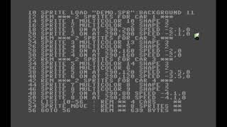 Epyx Toolkit Basic Sprite Demo for the Commodore 64 [upl. by Eenaj714]