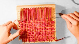 Make a potholder loom and weave on it [upl. by Camilla]