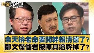 余天拚老命要開幹賴清德了？鄭文燦儲君被陳其邁幹掉了？ 新聞大白話tvbstalk 20240416 [upl. by Ameh818]