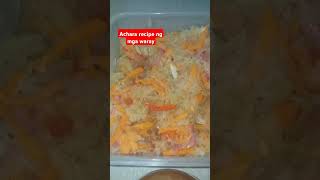 achara recipe maupay eni na padis sa mga pretong isdaviralvideo cookingchannel lutongbahay [upl. by Ainoek992]