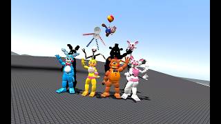 Throwing Fnaf 2 Animatronics off Buildings [upl. by Annitsirhc325]