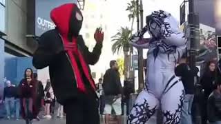 Spiderman and Spidergirl Dance on Smack That Song [upl. by Alletsyrc]