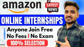 Amazon Free Online Internships  Free AWS Certification FOR EVERYONE  Engineering internship [upl. by Ahsuatan818]