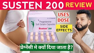 Susten 200 mg Capsule Review  Progesterone Capsule Uses Dose And Side Effects In Hindi [upl. by Prudie]