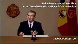 NICOLAE CEAUSESCU  ULTIMUL MESAJ DE ANUL NOU 1989 [upl. by Ayenet]