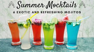 6 Mojitos Everyone Must Make  Summer Mocktails  Virgin Mojito  Rose Mojito  Watermelon Mojito [upl. by Hsetih]