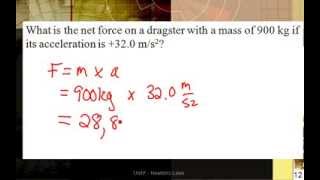 Solving sample problems with Newtons 2nd Law [upl. by Llydnek378]