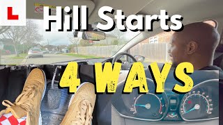 How to do a hill start in a manual car the easy way  4 ways to do a hill start without stalling UK [upl. by Nelrah934]