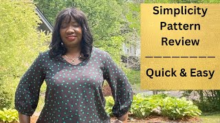 Quick amp Easy Sewing Pattern for Beginners  Woven Rayon Top  Simplicity Review [upl. by Cromwell67]