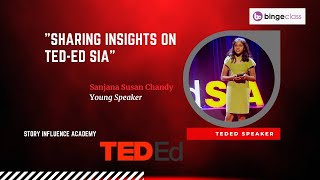 Sanjana Susan Chandy A Journey to the TEDEd SIA Stage inspiration teded [upl. by Eirek967]