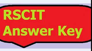 RSCIT Answer Key 8 July 2018  Paper Solution RKCL RSCIT Set A B C D Exam 08072018 [upl. by Samtsirhc24]