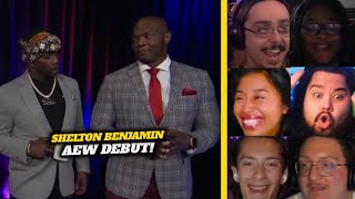 Shelton Benjamin is ALL ELITE AEW Debut Streamer Reactions [upl. by Hsetih]