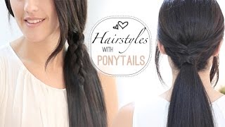 Easy everyday hairstyles with ponytails [upl. by Rolando]