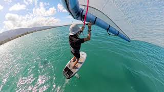 Wing Foiling Kahului Harbor Maui [upl. by Attevaj]