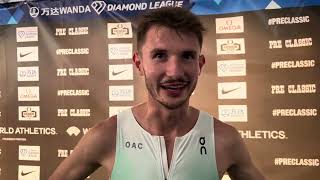 George Mills after big 347 pb at 2023 Bowerman Mile [upl. by Pearle]