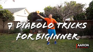 7 Diabolo Tricks for Beginner Chinese Yoyo [upl. by Oisorbma491]