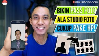 Tutorial Photoshop Bikin Pas Foto Sendiri di Rumah dengan Kamera HP  Hasil Kualitas Studio Foto [upl. by Nnaes]