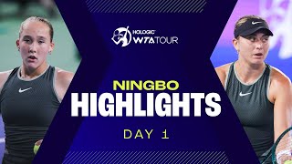 Andreeva Badosa Putintseva in action on Day 1 at Ningbo 2024  WTA Match Highlights [upl. by Kina]