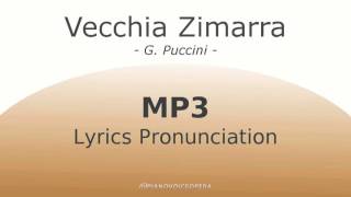 Vecchia Zimarra Lyrics Pronunciation [upl. by Serg418]