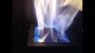 BIOETHANOL BURNER INSIDE PELLET STOVE [upl. by Edora692]