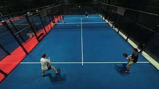 Padelmatch Hallvard amp John A vs Jonas amp Torbjørn sett 1 [upl. by Notneb]