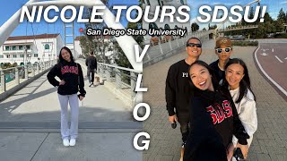 NICOLE TOURS SDSU San Diego State University VLOG  The Laeno Family [upl. by Oilcareh680]