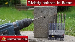 Richtig bohren in Beton  Was ist beim Bohren zu beachten [upl. by Mercier724]