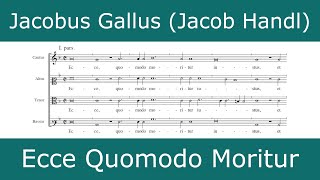 Jacobus Gallus  Ecce Quomodo Moritur English subtitles [upl. by Kalam]