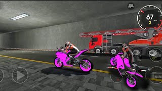 Xtreme motorbike driving city tanel road race with trucksupport me new channelLiton Gaming777 [upl. by Rianon351]