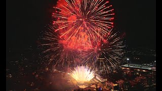 Norway Værstetorvet Fireworks by Drone 4K [upl. by Lellih]