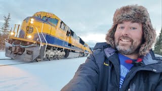 The Aurora Winter Train To Fairbanks ALASKA  12 Hour Snowy Mountains Ride North  Hurricane Gulch [upl. by Llewej]