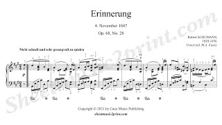 Schumann  Erinnerung op 68 no 28 [upl. by Tecu]