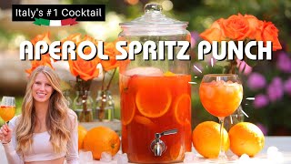 Aperol Spritz Punch  Large Batch Party Recipe  How To Make [upl. by Fital]