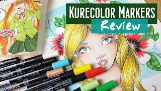 Trying out the new Manga Starter Set Kuretake Zig Cartoonist Kurecolor Markers Review and Demo [upl. by Sivek404]