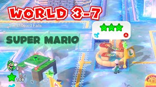 37 Super Mario 3D World  Switchboard Falls Gameplay Walkthrough [upl. by Nisen]