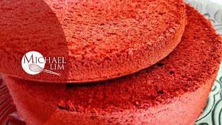 How To Make Red Velvet Sponge Cake  Red Velvet Sponge Cake Recipe  Michael Lim [upl. by Soilissav604]